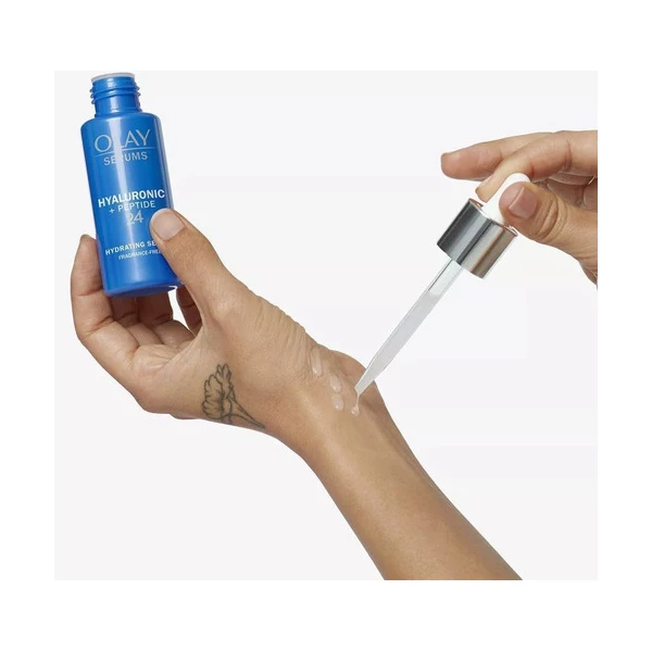 Olay Suero Facial Con Ácido Hialurónico + Péptido 24, 40ml Momento De Aplicación Día/noche Tipo De Piel Todo Tipo De Piel - Image 3