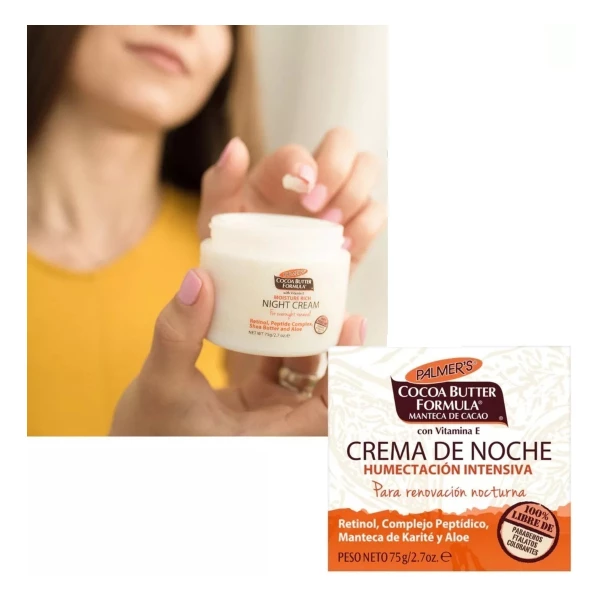 Crema Facial Nocturna Con Retinol Y Péptidos De Palmer's Momento De Aplicación Noche Tipo De Piel Todo Tipo De Piel - Image 5