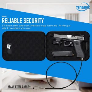 Caja De Seguridad Para Pistola, Portátil, En Acero, Tenamic Color Negro - Image 4