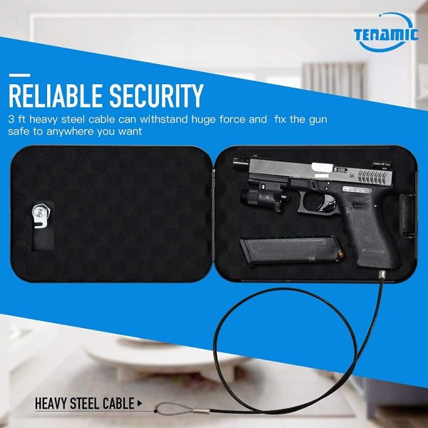 Caja De Seguridad Para Pistola, Portátil, En Acero, Tenamic Color Negro - Image 4
