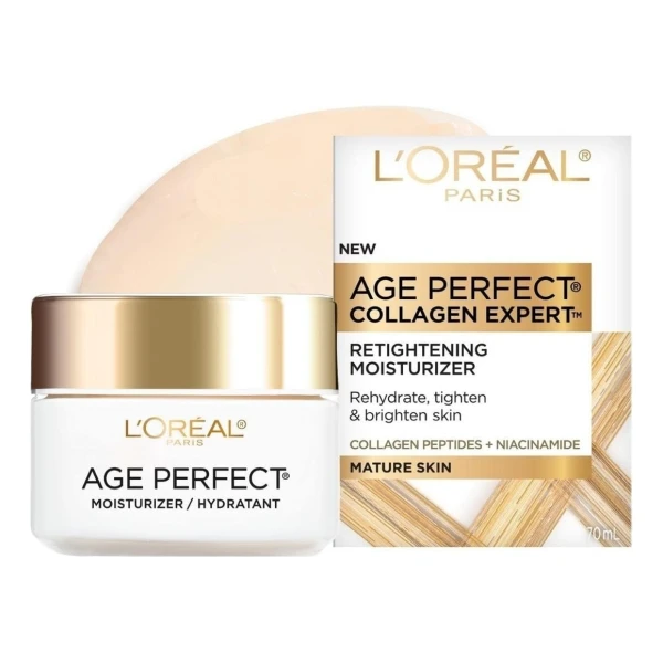 Humectante Facial Antienvejecimiento L'oreal Parisageperfect Momento De Aplicación Día Tipo De Piel Sensible - Image 2
