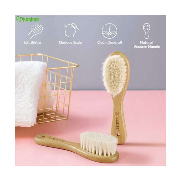 Haakaa Cepillo De Pelo De Madera Para Recién Nacidos (suave) - Image 4