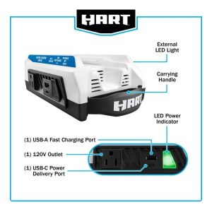Hart Cargador De Baterias, Ups A Batería De 40 Voltios 300 W - Image 3