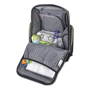 Pañalera Maleta Morral Fashion Diapers Bebe Fisher - Price Color Negro Diseño De La Tela N/a - Image 3