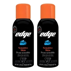Gel De Afeitar Edge Sensitive 78g Pack De 2