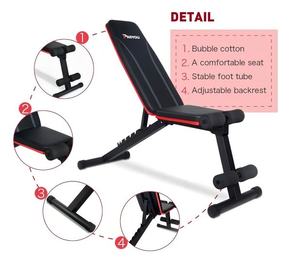 Banco De Pesas Ajustable Pasyou, Plegable, Gimnasio En Casa - Image 3