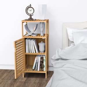 Purbambo - Gabinete De Almacenamiento De Bambú De Baño Mueble Natural - Image 4
