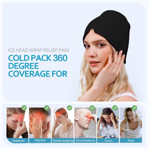 Gorro De Hielo Para Migraña, Elástica, Terapia - Image 4