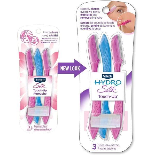 Schick Limpieza De Cejas Máquina De Afeitar Facial 3 Piezas - Image 2