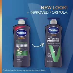 Vaseline Men Fast Absorbing 3-in-1 Locion Corporal 600ml - Image 3