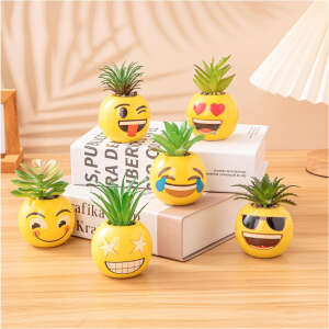 Heyo-yepy - Lindas Plantas Artificiales De Emoji 6 Piezas