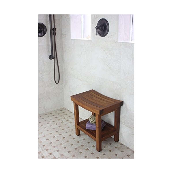 Banco De Baño Sumba Patentado De 18 Pulgadas De Madera De T - Image 2