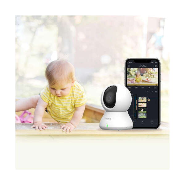Camara Seguridad 2k, Blurams Baby Monitor Dog, Alexa Google Color Blanco - Image 3
