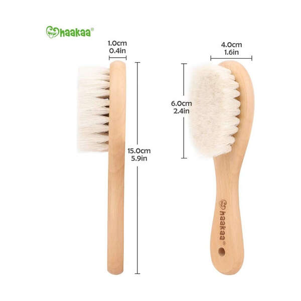 Haakaa Cepillo De Pelo De Madera Para Recién Nacidos (suave) - Image 3