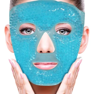 Mascarilla Facial Con Cuentas De Gel Reutilizable,frio/calor Tipo De Piel Azul