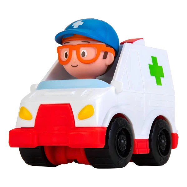 Jazwares Mini Vehículos Blippi,varios Packs Para Seleccionar Color Minicargador Y Ambulancia Blippi - Image 5