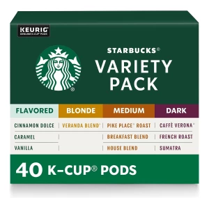 Starbucks Nespresso- Cápsulas De Café, Paquete Variado (40)