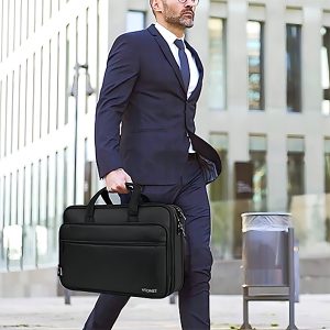 Maletín Portafolio Para Laptop De 17 In Hombre Impermeable Ytonet 108500blk Negro - Image 5