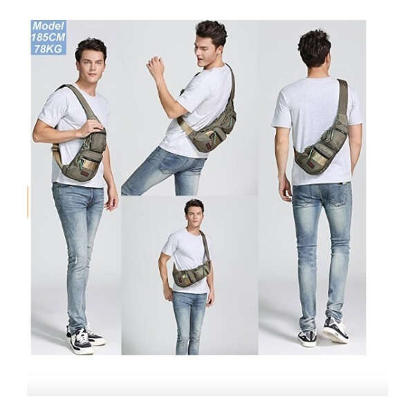 Bolso Honda Nicgid Mochila Bandolera Para Hombre Lysb01mz3hk Color Verde Militar 3 Diseño De La Tela Liso - Image 2