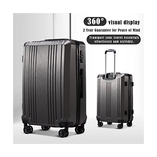 Coolife Equipaje Maleta Expansible 3 Piezas Set Con Tsa Lock - Image 2