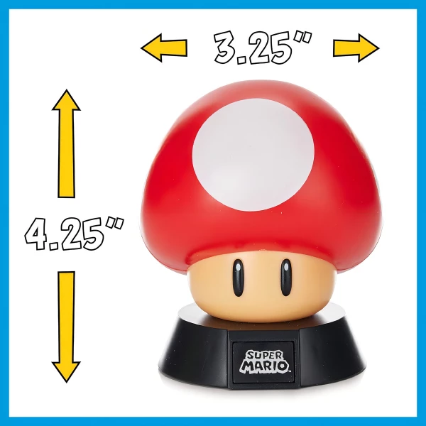 Lámpara Coleccionable Hongo Rojo 3d (super Mario Bros.) - Image 2