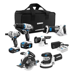 Hart. Kit Combinado De 6 Herramientas Inalámbricas De 20 V