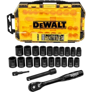 Set De 23 Piezas De Llaves Tubo De 1/2 Impacto. Dewalt Caja
