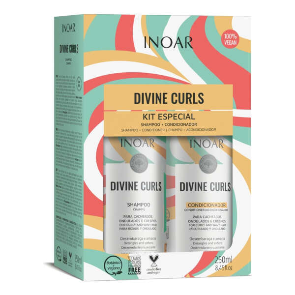 Inoar Champú Y Acondicionador Divine Curls Rizado 250ml - Image 2