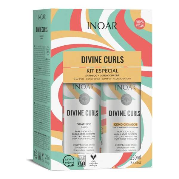 Inoar Champú Y Acondicionador Divine Curls Rizado 250ml - Image 2