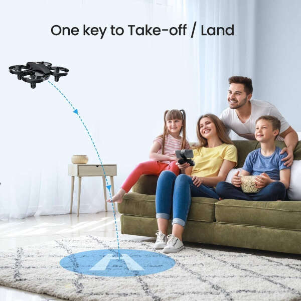 Mini Dron A20w Para Niños, Cámara 720p Hd, Rc Fpv 3 Baterías Color Black - Image 3