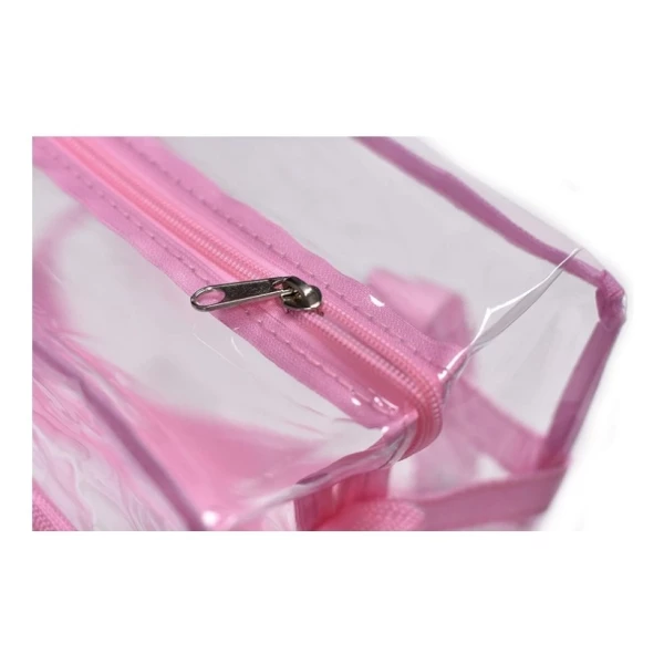 Bolso Tote Transparente Aprobado Por El Estadio Nfl - Tirant Color Rosa Diseño De La Tela Liso - Image 4