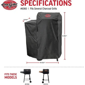 Char-griller 6060 Patio Pro Cubierta Para Parrilla De Carbón - Image 4