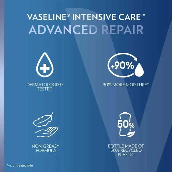 Vaseline Advanced Repair Loción Corporal Sin Perfume 600ml - Image 5