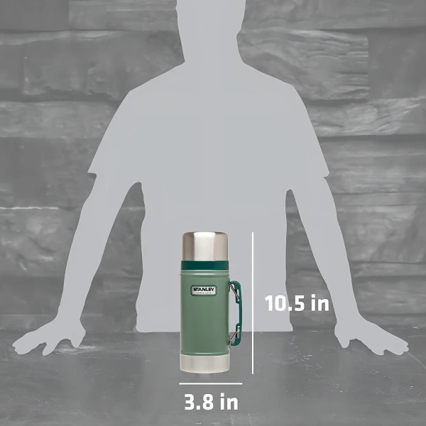 Stanley Frasco Para Alimentos Clásico Al Vacío, 24oz Green Hammertone - Image 5