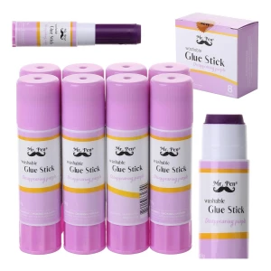 Pegamento Líquido Mr. Pen Purpura Color Purpura De 8g No Tóxico - 8 Packs De 8 Unidades