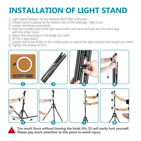 Aro De Luz Led Neewer 10088612 Color Blanca Fría 127v - Image 3