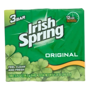 Jabón Desodorante Original Irish Spring 3 Unid (3.7 Oz C/u)