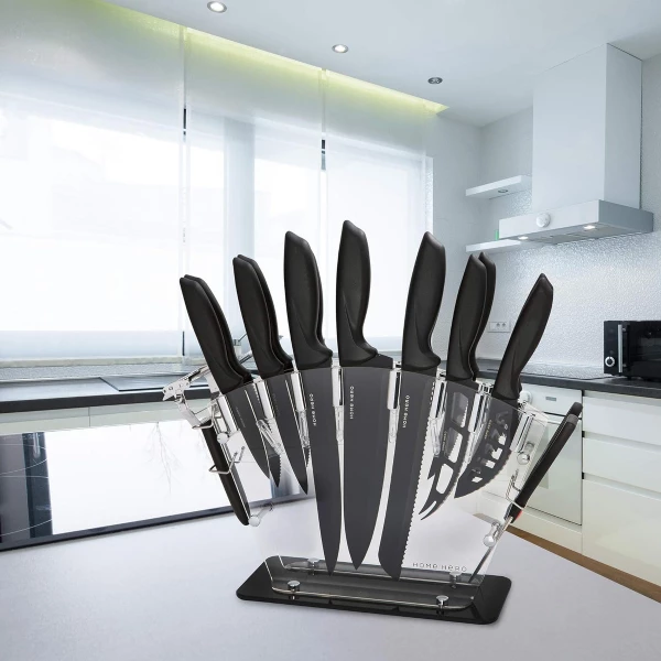 Cuchillos De Cocina Home Hero, De Acero Inoxidable, Con Bloq - Image 5