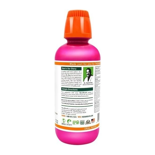 Therabreath Healthy Smile Oral Rinse Sparkle Mint 16oz. - Image 2