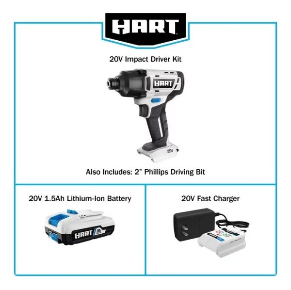 Hart Kit Taladro Destornillador De Impacto Inalámbrico 20v - Image 4