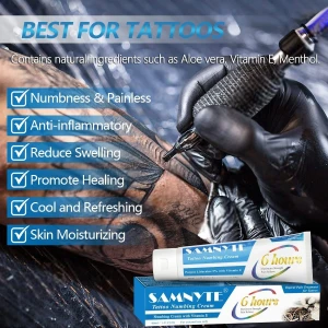 Samnyte Crema Anestésica Para Tatuajes Sin Dolor, De 6 A 8 H - Image 3