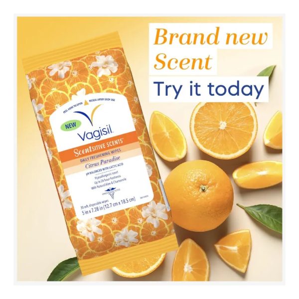 Vagisil Toallitas Íntimas Femenina Scentsitive Scents 20 Uni - Image 5