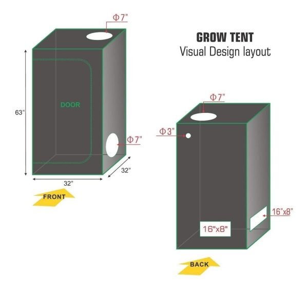 Tienda De Cultivo Hidropónico, Greenhouser - 36''x20''x63''. - Image 2