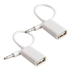 Cable Adaptador Para Carro Usb Hembra A Macho 3.5mm