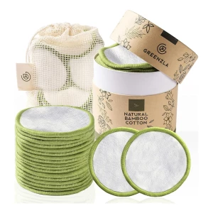Greenzla Almohadillas Desmaquillantes Algodón Reutilizables