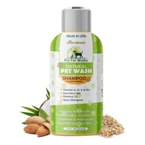Pro Pet Works, Champú + Acondicionador Para Perros De Avena Fragancia Almendras