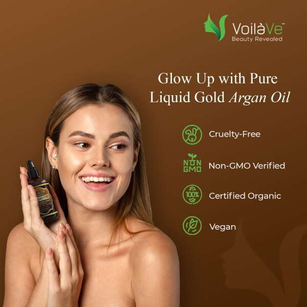 Voilave Aceite De Argán Virgen Orgánico Usda Cabello, Cuerpo - Image 4