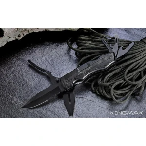 Cuchillo De Bolsillo, Multiherramientas Táctico Kingmax Color Negro - Image 3