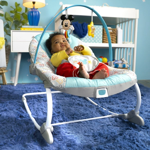 Bright Starts Disney Baby Bestie Bouncer Disney Infant To Toddler Vibrador - Image 2