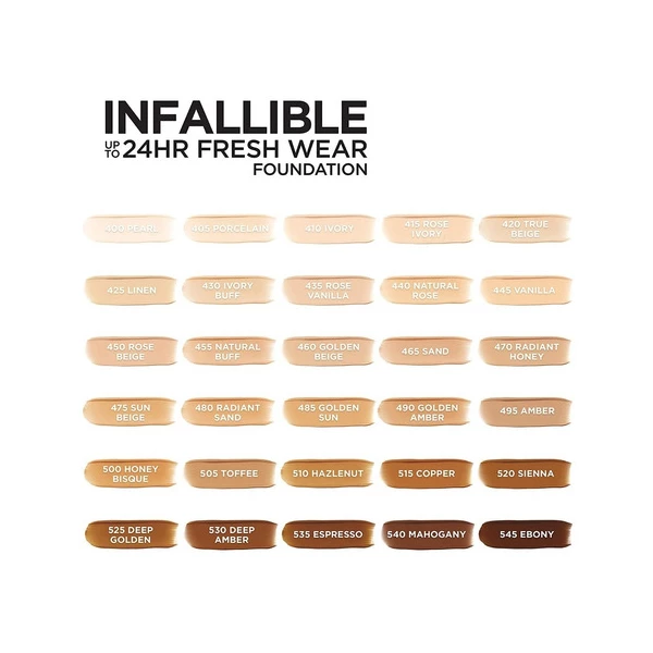 Base De Maquillaje L'oréal Paris Infallible Tono 480 Radiant Sand - 30ml - Image 3